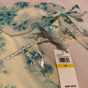 CeCe ruffle neck blouse in Lemonade